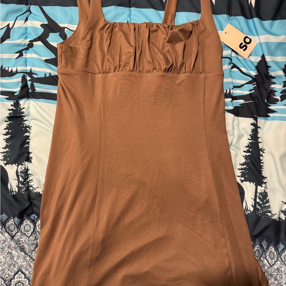 Brown Sleeveless Dress